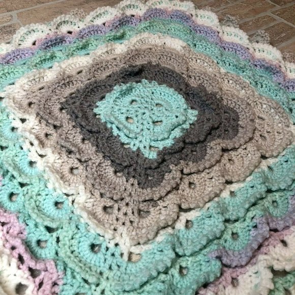 Handmade Other - Fluffy Meringue Handmade Crochet Nursery Throw